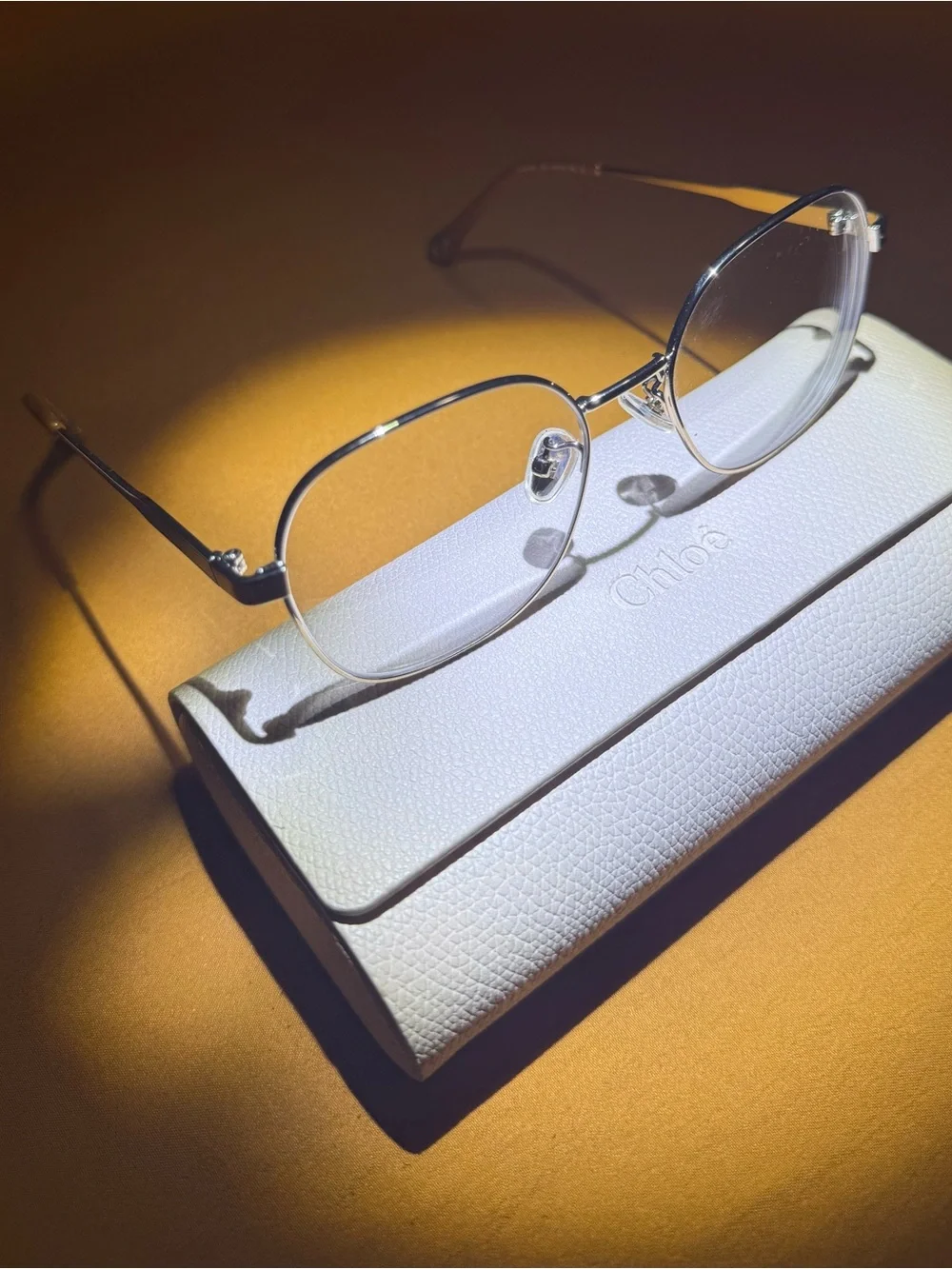Chloe Silver Metal Women's Eyeglasses